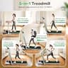 FOUSAE 5-in-1 Foldable Home Treadmill with 10% Manual Incline and App