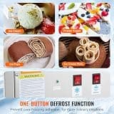 VEVOR 220W Commercial Ice Roll Maker Machine with 9.4x11 Square Pan and Defrost