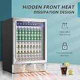 EUHOMY 24-Inch Built-In Beverage Refrigerator Cooler, 180-Can Capacity