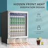 EUHOMY 24-Inch Built-In Beverage Refrigerator Cooler, 180-Can Capacity