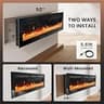 Silonn 50-Inch Smart Electric Fireplace Heater with Remote and App Control
