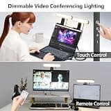 yAyusi Dual-Lamp Video Conference Lighting Setup with 360-Degree Rotation