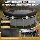 ZhenXingCheng 15-Foot 500D High-Density Oxford Extreme Wind Round Pool Cover