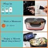 TRAVELISIMO 1.5L Electric Lunch Box 100W Multi-Voltage Portable Food Warmer