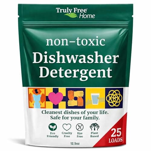 Truly Free Eco-Friendly Fragrance-Free Refillable Dishwasher Detergent Powder
