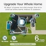 Aosu Solar Wireless 2K Security Camera System with Human Detection, 6-Camera Kit