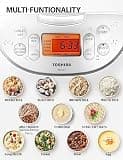 Toshiba Fuzzy Logic Rice Cooker with Dual Delay Timers and Keep Warm Function, 6-Cup
