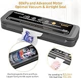 MegaWise 80kPa Countertop Vacuum Sealer Machine with Built-in Bag Cutter