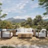 HERA'S HOUSE 4-Piece Swivel Chair Patio Set with 50,000 BTU Fire Pit Table