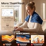 Bob and Brad 2.4lb Weighted Far Infrared Heating Pad with Adjustable Strap