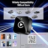 iGENJUN 2026 Upgraded Mini Plug & Play Wireless CarPlay & Android Adapter