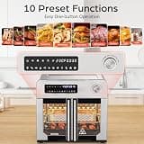 OSTBA 10-in-1 French Door Air Fryer Toaster Oven Combo with Rotisserie
