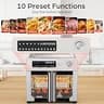 OSTBA 10-in-1 French Door Air Fryer Toaster Oven Combo with Rotisserie