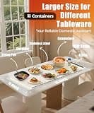 Premium Extra Large Silicone Food Warming Mat with Heat-Resistant Pad (36 x 15 In)