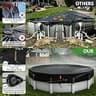 QH.HOME 24-Foot Heavy-Duty Winter Solid Pool Cover with Ratchet System