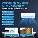 Senville 18,000 BTU Dual Zone Mini Split Air Conditioner Heat Pump System