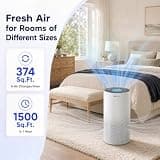 Afloia 3-Stage True HEPA Air Purifier and Odor Eliminator with Night Light