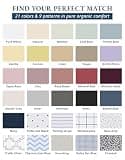LANE LINEN 100% Organic Cotton Percale 3-Piece Set for Shallow Mattress