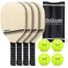 GoSports Classic Composite Pickleball Paddle Set of 4 with Carry Case