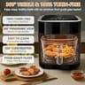 Teflon-Free 4.5-Quart Glass Air Fryer with Food-Grade Stainless Steel Tray