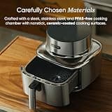 Cosori Iconic Smart Stainless Steel Ceramic Air Fryer 6.5 Quart Volume
