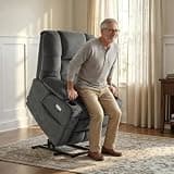 MCombo Model 7634 Large Triple Motor Fabric Lift Recliner with Power Headrest