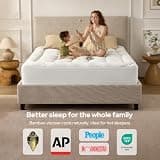 Bedlore Thick Bamboo Viscose Pillow Top Mattress Pad with Deep Pocket