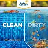Sun2Solar Blue Rectangle Solar Pool Cover Blanket, 16 x 32 Ft, 12 Mil