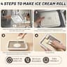 At Home Stainless Steel Ice Cream Roller Maker Machine with Storage Lid