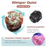 Hygger Adjustable Flow Aquarium Wave Maker Circulation Pump with Fish Guard, 1500 GPH