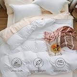 Bedsure Prewashed Microfiber Oversized King Duvet Cover Set, 120" x 98"