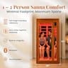 Dynamic Saunas Barcelona 1-2 Person Low EMF FAR Infrared Sauna w/ Bluetooth