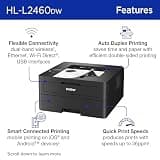 Brother HL-L2460DW Wireless Compact Monochrome Laser Printer with Duplex