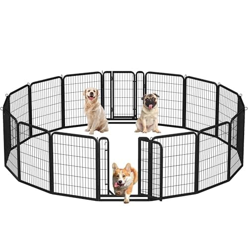 Yaheetech 32-Inch 16-Panel Modular Metal Outdoor Dog Playpen for Camping & RVs