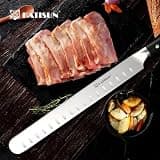 KATISUN 12-Inch German Steel Slicing Knife for BBQ with Ergonomic Handle