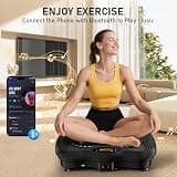 GLYLF 450 lbs Vibration Plate Exercise Machine with Magnetic Foot Massage