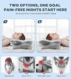 DONAMA Ergonomic Cervical Memory Foam Pillow with Unique Armrest Design and Cooling