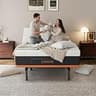 ESHINE Split-Top Queen Adjustable Frame with Plush 14-Inch 5.5-Layer Hybrid Foam Mattress