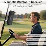 Hupoaf 50W Portable Magnetic Golf Cart Speaker with TWS & SD Card Slot