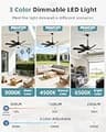 NWOP 28-Inch Plug-In Outdoor Ceiling Fan with Remote Control and 3CCT LED