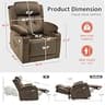 MCombo Model 7661 Triple Motor Fabric Power Lift Recliner for Joint Support