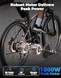 Misodo 26-Inch Step-Through Cruiser Electric Bike, 1500W Motor, 48V 10Ah