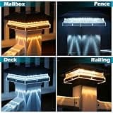 SIEDiNLAR 50-Lumen Dual-Color Convex Lens Solar Post Cap Lights for Stairs, 2-Pack