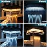 SIEDiNLAR 50-Lumen Dual-Color Convex Lens Solar Post Cap Lights for Stairs, 2-Pack