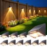 KOOPER Ultra-Bright Waterproof LED Lens Solar Powered Fence Lights, 10-Pack