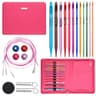 AIYUNDI 6-Inch Aluminum Interchangeable Tunisian Crochet Hooks Kit Set