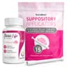 NutraBlast Boric Acid Suppositories 600mg Bundle with 15 Applicators, 30 Count