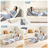 Yojoker 6-Piece Orthopedic Bed Wedge Pillow Set with Breathable Covers