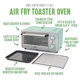GreenLife PFAS-Free Healthy Ceramic Nonstick Countertop Air Fryer Toaster Oven