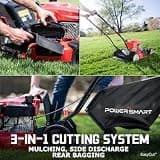 PowerSmart EasyCut 18-Inch 144cc 3-in-1 Gas Powered Push Lawn Mower for Small Yards